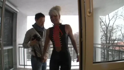 Blonde Milf fucking Young Photographer